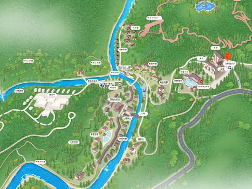 梅里斯达斡尔族结合景区手绘地图智慧导览和720全景技术，可以让景区更加“动”起来，为游客提供更加身临其境的导览体验。